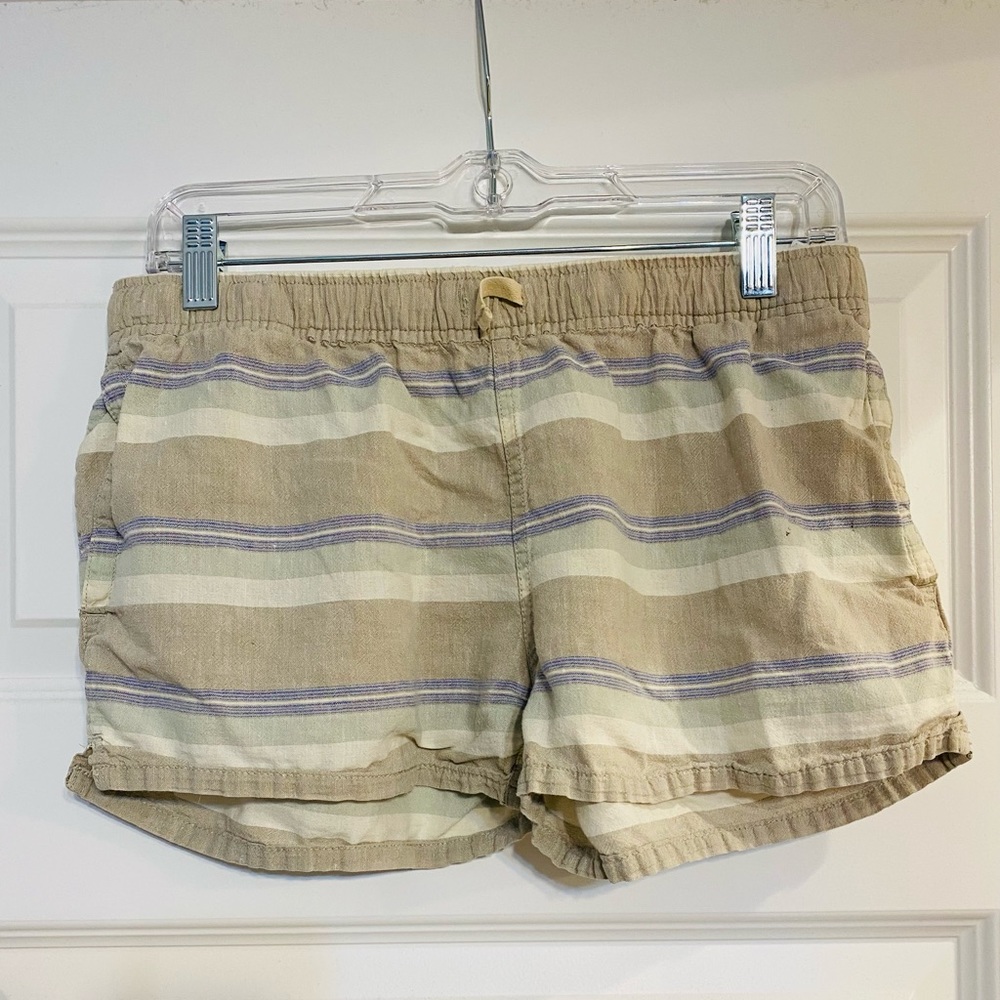 Patagonia 2” Island Hemp Baggie Tan Gray Blue Stripe